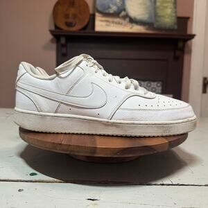 Nike Court Vision Next Nature Mens Size 13 Triple White Sneaker Sheos DH2987-100